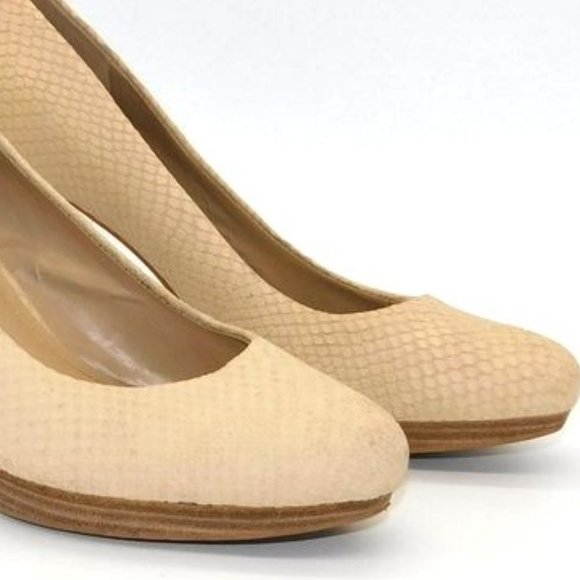 Vince Camuto Snakeskin Textured Leather Pumps - Picture 4 of 14